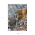 5' X 8' Orange Abstract Washable Non Skid Indoor Outdoor Area Rug