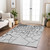 3' X 5' Gray And Charcoal Abstract Washable Indoor Outdoor Area Rug Transitional Style - Gray, Charcoal Color