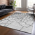 3' X 5' Gray And Charcoal Abstract Washable Indoor Outdoor Area Rug Transitional Style - Gray, Charcoal Color