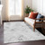 3' X 5' Gray Charcoal And Silver Geometric Washable Indoor Outdoor Area Rug Transitional Style - Gray, Charcoal, Silver Color