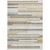 5' X 8' Ivory Beige And Taupe Striped Washable Indoor Outdoor Area Rug Modern Style - Ivory, Beige, Taupe Color