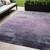 5' X 8' Lavender And Lilac Striped Washable Indoor Outdoor Area Rug