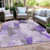 5' X 8' Lavender And Ivory Abstract Washable Indoor Outdoor Area Rug - 880016556636