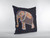 18” Orange Elephant Decorative Suede Throw Pillow