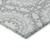 5' X 8' Silver Ivory And Gray Floral Medallion Washable Indoor Outdoor Area Rug