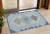 3' X 5' Denim Blue Gray And Brown Geometric Washable Indoor Outdoor Area Rug