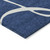 3' X 5' Navy Blue And Ivory Abstract Washable Indoor Outdoor Area Rug Transitional Style - Navy Blue, Ivory Color
