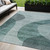 5' X 8' Green And Sage Abstract Washable Indoor Outdoor Area Rug - Green, Sage