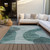 5' X 8' Green And Sage Abstract Washable Indoor Outdoor Area Rug - Green, Sage