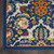 8' Blue Floral Power Loom Runner Rug Polypropylene