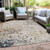 3' X 5' Ivory And Taupe Abstract Washable Indoor Outdoor Area Rug - Ivory, Taupe