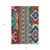 5' X 8' Red Pink And Teal Blue Aztec Washable Indoor Outdoor Area Rug