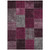 3' X 5' Merlot Burgundy And Gray Patchwork Washable Indoor Outdoor Area Rug