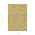 5' X 8' Gold Taupe And Beige Geometric Washable Indoor Outdoor Area Rug