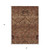 3' X 5' Orange Copper And Brown Floral Washable Indoor Outdoor Area Rug