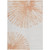 3' X 5' Salmon And Ivory Abstract Washable Indoor Outdoor Area Rug
