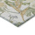 5' X 8' Ivory Wheat And Olive Green Botanical Leaves Washable Indoor Outdoor Area Rug