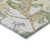 5' X 8' Ivory Wheat And Olive Green Botanical Leaves Washable Indoor Outdoor Area Rug