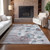 3' X 5' Teal Blue Aqua And Ivory Floral Washable Indoor Outdoor Area Rug Transitional Style - Teal Blue, Aqua, Ivory Color