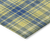 5' X 8' Yellow Blue And Ivory Plaid Washable Indoor Outdoor Area Rug