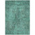 3' X 5' Teal Blue And Charcoal Geometric Washable Indoor Outdoor Area Rug