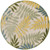 8' Green Yellow And Blue Round Palm Leaf Indoor Outdoor Area Rug