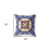26" X 26" Blue And Cream Blown Seam Geometric Indoor Outdoor Throw Pillow