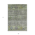 5' X 8' Sage And Gray Floral Washable Indoor Outdoor Area Rug