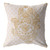 20” Gold White Hamsa Boho Suede Throw Pillow