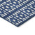 3' X 5' Navy Blue And Ivory Geometric Washable Indoor Outdoor Area Rug Transitional Style - Navy Blue, Ivory Color