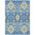 3' X 5' Blue Green And Orange Oriental Washable Indoor Outdoor Area Rug