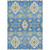 3' X 5' Blue Green And Orange Oriental Washable Indoor Outdoor Area Rug