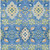3' X 5' Blue Green And Orange Oriental Washable Indoor Outdoor Area Rug