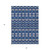 5' X 8' Navy Blue And Ivory Moroccan Washable Indoor Outdoor Area Rug