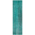 8' Runner Teal Striped Washable Non Skid Indoor Outdoor Runner Rug