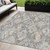 5' X 8' Gray And Brown Geometric Washable Indoor Outdoor Area Rug