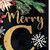 36" Black And Gold Merry Christmas Reindeer Solid Wood Porch Sign