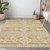 5' X 8' Gold And Ivory Southwestern Washable Indoor Outdoor Area Rug
