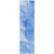 8' Blue Abstract Washable Indoor Outdoor Runner Rug - Blue