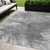 5' X 8' Gray Silver And Charcoal Abstract Washable Indoor Outdoor Area Rug Transitional Style - Gray, Silver, Charcoal Color