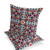 Set of Two 16" X 16" Blue and Orange Blown Seam Floral Indoor Outdoor Throw Pillow Polyester Premium Quality
