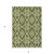 5' X 8' Olive Green And Ivory Trellis Washable Indoor Outdoor Area Rug