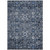 5' X 8' Navy Blue And Sky Blue Oriental Washable Indoor Outdoor Area Rug - Navy Blue, Sky Blue