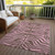 5' X 8' Brown And Pink Animal Print Washable Indoor Outdoor Area Rug