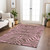 5' X 8' Brown And Pink Animal Print Washable Indoor Outdoor Area Rug