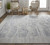 4' X 6' Blue and Gray Abstract Hand Woven Distressed Area Rug
