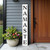 72" White And Black Solid Wood Namaste Porch Sign