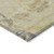 3' X 5' Gold Beige And Taupe Floral Washable Indoor Outdoor Area Rug