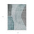 5' X 8' Teal Blue Aqua And Gray Abstract Washable Indoor Outdoor Area Rug Transitional Style - Teal Blue, Aqua, Gray Color