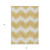 5' X 8' Gold And Ivory Chevron Washable Indoor Outdoor Area Rug